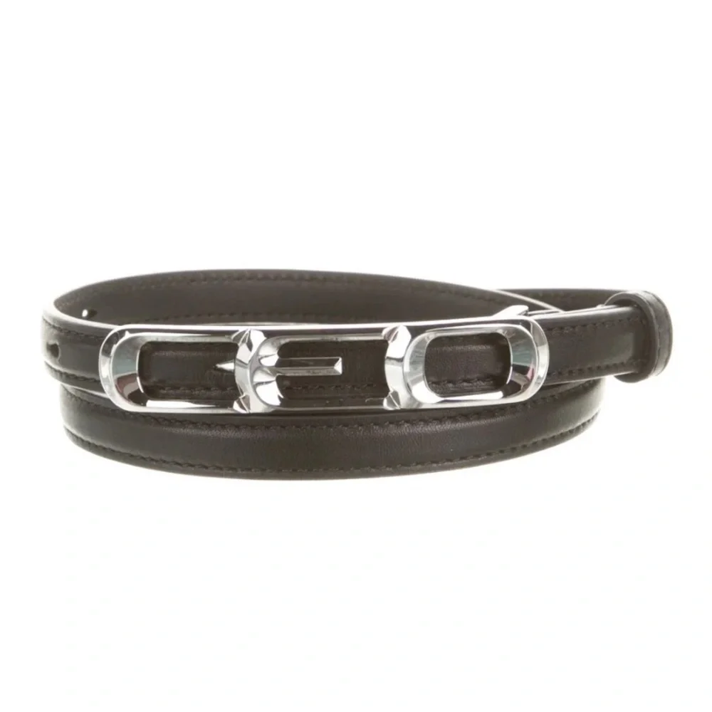 Alexander Wang Black Leather Skinny Belt from the CEO Collection